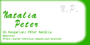 natalia peter business card